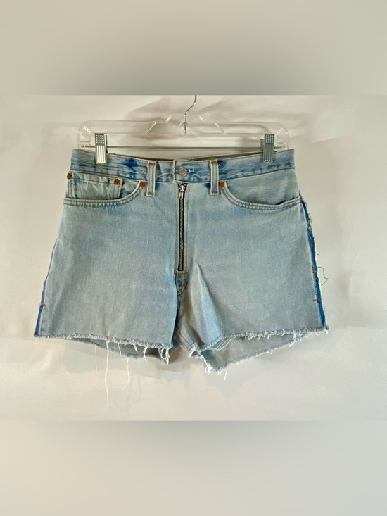 Re/Done Pants - RE/DONE Levis Reconstructed Front Zip High Waisted Distressed Shorts, Size 27